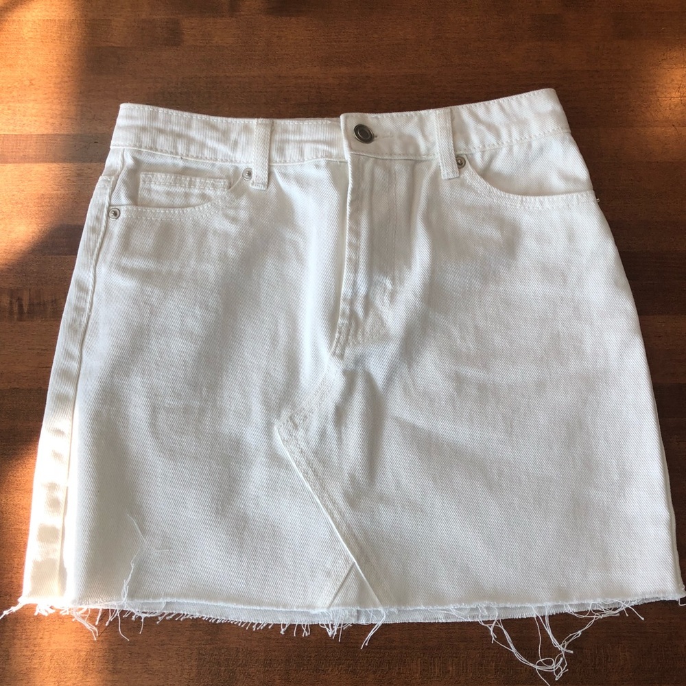 White Denim Mini skirt